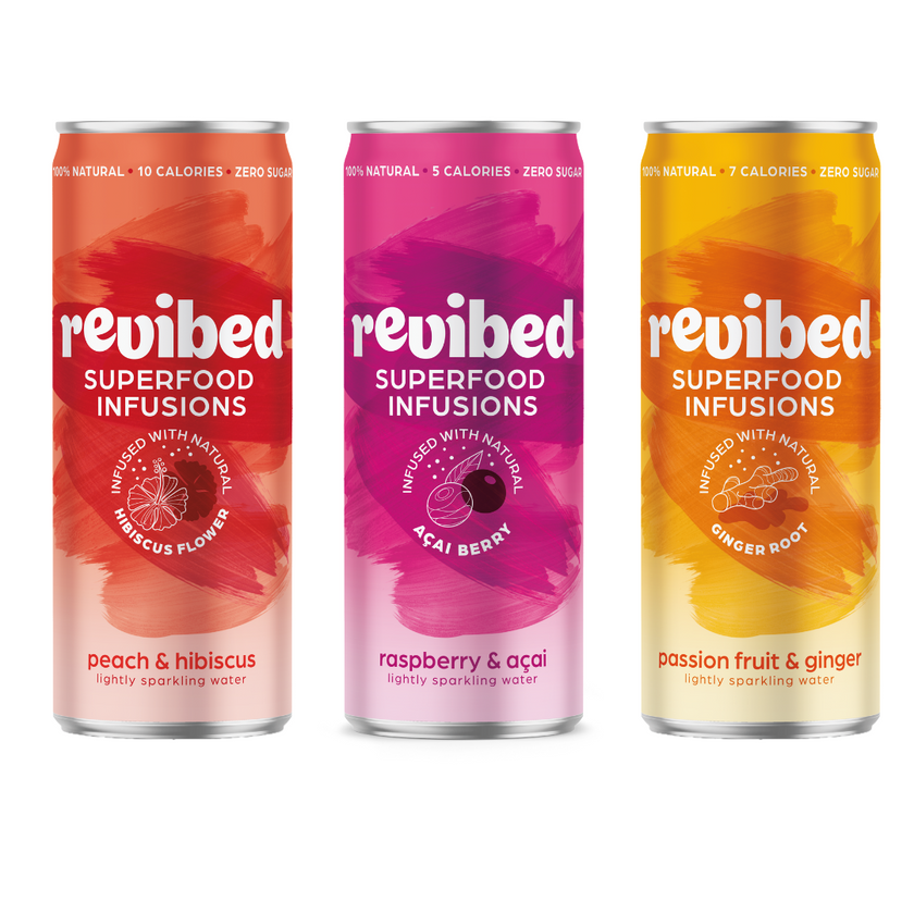 Premixed Superfood Infusions, zero sugar and low calories Revibed Drinks